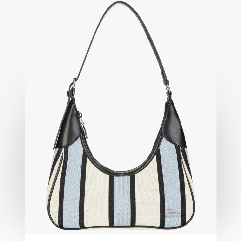 DOMAT Shoulder Bag for Women, Striped Handbag - Picture 1 of 3